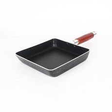 국내산 마블코팅 사각 후라이팬 네모 계란말이팬, 1개, (중) 17.8cm x, 20.2cm