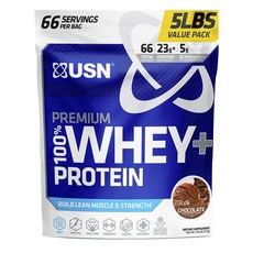 Usn Whey+ Protein增肌能量乳清蛋白粉 巧克力味, 1個, 2.27公斤