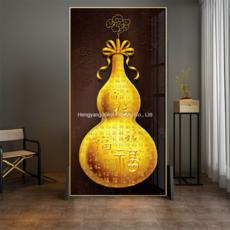 2022 다이아몬드 그림 신형 거실 십자수 다이아몬드 현관 세로판 복자 스티커 다이아몬드 수제 백복 조롱박 그림, 1개, 40X70센티미터/세트 공구 제공