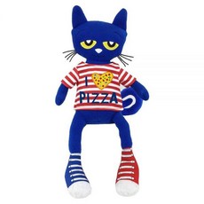 MerryMakers PET 펫e THE 더 Cat Pizza Party 부드러운 플러시 블루 고양이 봉제 인형 36.8cm(14.5인치) James Dean의 책 시리즈, MerryMakers PET 펫e THE 더 Cat P