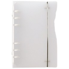 A5 A6活頁夾外殼 6孔 透明磨砂霧面活頁本 無印風六孔活頁手帳本套, 02.A6-活頁夾外殼, 透明, 單入