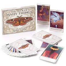 해외 Stratagem The Deck of Many Things & Fates - 49 핸드 일러스트레이션 다채로운 판타지 테이블 탑 롤 플레잉 게임 RPG 스토리텔링 타로