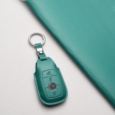 벤츠 키케이스 프리미엄 천연소가죽 전차종 호환 (C/E/S클래스/AMG 등), 벤츠/B 타입, 그린