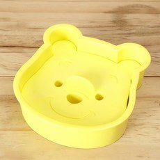 곰돌이 샌드위치 커터 도구 점심 식사 사각형 디자인 조리 유치원 간식 패턴 만들기 소품, 본상품