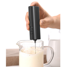 手持式電動奶泡器，咖啡奶泡機，輕鬆打發綿密奶泡，家用攪拌器, 黑色, KBQ*12