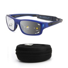 블루컷 스포츠 보호 고글 농구용 변색 렌즈 안전 안경 피클볼 실내 야외 스포츠, Navy/Black Photochromic Lenses, 1개