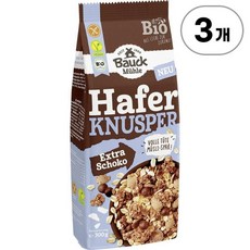 바우크밀 유기농 오트 크런치 초코 뮤즐리 Bauck mill Organic Oat Crunchy Chocolate Muesli 300g, 3개