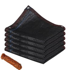 Holotap 햇빛 차광막 사면봉재 흑색 95% 옥상 자외선차단, 블랙