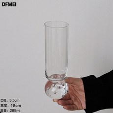 DFMEI 輕奢氣泡杯厚底圓杯創意玻璃杯咖啡杯啤酒杯果汁杯子, 1個
