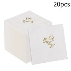 샤워 냅킨 디저트 테이블용 골드 프린트 파티 생일 축하, 1개, 1개, 1. 20pcs