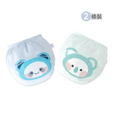寶寶訓練褲a類棉夏季透氣可洗紗布兒童內褲女童戒尿褲嬰兒尿布褲, 1個, NK2175熊貓+考拉(到手2條)