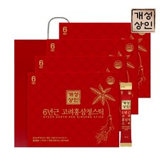 개성상인 6년근 고려홍삼정스틱 30포, 30회분, 4개