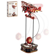 어른을 위한 로봇타임 3D 나무 퍼즐 비행기 중력 스윙 모델 14세 이상용 항공기 모델 키트 퍼즐 빌드 생일/크리스마스/성인을 창의적인 선물 & 십대용, 1개