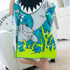 아동 비치가운 수영복 목욕 타올 바다 물놀이 후드 캐릭터