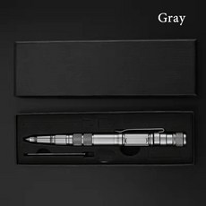 다기능 군사 방어 전술 펜 비상 손전등 스트로브 병따개 창 차단기 야외 생존 EDC, 03 그레이