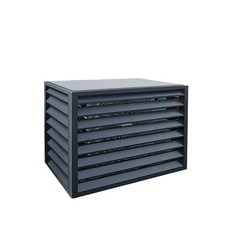 철제 에어컨실외기 커버 야외 햇빛가리개 뚜껑 덮개 보호 그레이 1.5P 백합 100x50x70