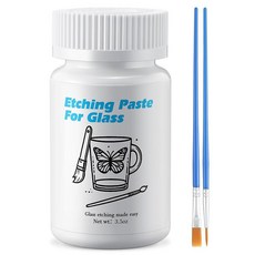 ElectricWise 11 OZ Glass Etch Starter Cream Kit for Intricate Designs Etching Art Cream Etching P, 3.5 Ounces