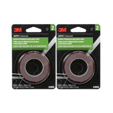3M 초강력 자동차 몰딩 테이프 롤당 1.3cm x 1.5m(1/2인치 5피트) (2팩 총 3m(10피트) - 트림 엠블럼 몰딩용 양면 폼 접착제, 3M 초강력 자동차 몰딩 테이프, 롤당 1.3cm x