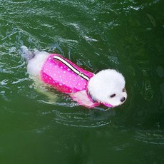 寵物狗狗救生衣 夏季玩水泳衣 適用於泰迪比熊等小型犬, 玫紅  升級款,XS：約3-5斤, 1個
