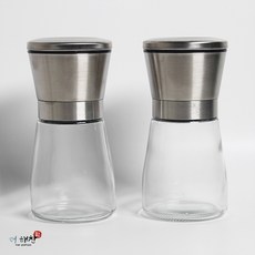 더해찬 소금 후추 그라인더(공병)2P/무료배송/솔트그라인더공병/가격할인이벤트, 2개, 160ml