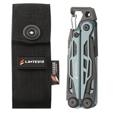 淩特銳多功能安全戶外車載工具鉗-多功能鉗 隨身鉗 折疊鉗 組閤工具鉗, 凌特銳PA-90A藍黑款, 1個