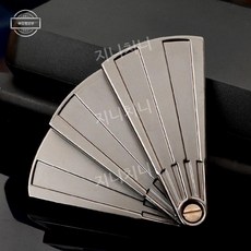 마그네틱 회전 금속 부채 스피너 스트레스 해소 손장난감, 블랙 3중 부채 올 메탈