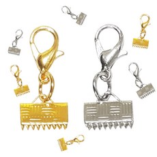 스트랩고리 (20개입) 금색/은색 2중택1 레이스캡 랍스터 집게 마감 부자재, 스트랩고리(20개입), 금색