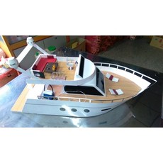 玉華香舖 紙紮船 豪華遊艇(可命名) 附釣具 純手工立體製作 往生用品, 1個