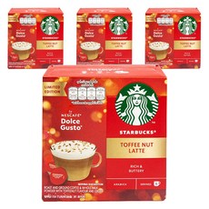 스타벅스 토피 넛 라테 캡슐커피 15.8g x 6p + 밀크캡슐 5.5g x 6p, 4개, 12개입