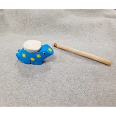 회전 개구리 울음 소리 악기 어린이 교육용 악기 유치원 어린이집, 블루 개구리소리 악기, 1개