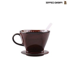 커피드립세트 bns 프랜드 도자기 커피 드리퍼 102 브라운 도자기핸드드립/핸드드립세트/홈카페/드립커피/커 79000EA 1EA, 본상품