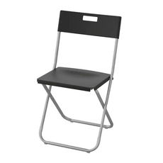 이케아 GUNDE 군데 접이식의자 블랙 802.177.98, 1개