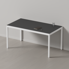 다가구 프래그마 1500 x 800 1인용 컴퓨터책상, 블랙아이+아이보리