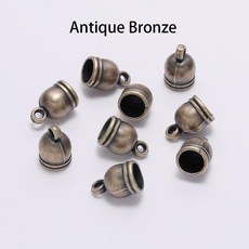 50 개/몫 목걸이 엔드 팁 술 모자 가죽 크림프 캡 비즈 패스너 DIY 쥬얼리 찾기 용품 만들기