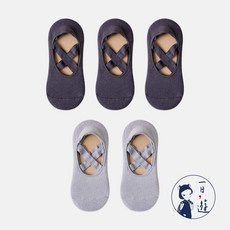 NicoFun 愛定做 五雙毛巾底芭蕾舞鞋防滑襪，瑜珈襪空中瑜珈止滑襪，運動室內襪，女襪22-24.5cm