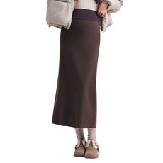 Makone 임산부치마 롱스커트 루즈핏 H라인 패션 오피스