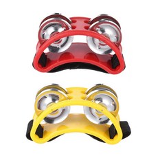 버스킹용 풋 탬버린 통기타 카혼 발 쉐이커 연주용 악기, 레드