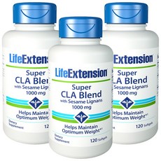 LIFE EXTENSION CLA混合軟膠囊 1000mg, 3個, 120 件