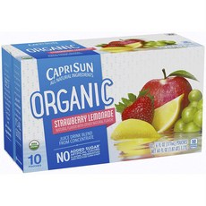 카프리썬 주스 파우치 177ml, 스트로베리 레모네이드 (Strawberry Lemonade), 10개