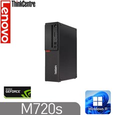 [LENOVO ThinkCentre M720s]리퍼컴퓨터 인텔8세대 i5-8400 DDR4 8G SSD128G+500G GT730 윈11 슬림PC, 블랙, M720s, 128GB, 8GB, WIN11 Pro