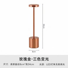 소파 스탠드 거실 조명 USB 충전식 야간 독서등, 1개, 로즈골드-3000mAh (10시간 이상의 배터리 수명과