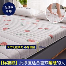 접이식 보온 라텍스 메모리폼 토퍼 수면매트 매트리스 바닥 거실 간이 침대 매트 자취 원룸, 딸기[베이직-6cm] + 120x200cm싱글