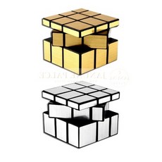 하루 미러 큐브 두뇌개발 3x3 특수큐브 손장난감 입체도형, 골드