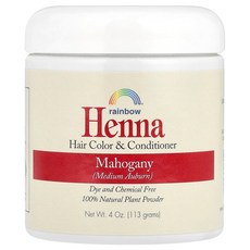 레인보우 리서치 헤나 헤어 컬러 & 컨디셔너 마호가니(미디엄 오번) 113g RBR-40007