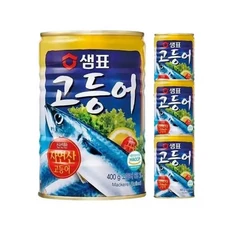샘표 원터치 고등어 통조림 400g 4개, 1개