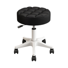 모네라 이동식 높이조절 원형 바퀴 의자, 블랙, 1개