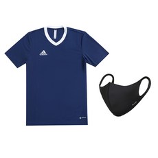 adidas 愛迪達 ENTRADA 22運動短袖T恤+時尚口罩