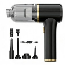 HELLOLEIBOO 다용도 휴대용 무선 진공 청소기 ZX109, 블랙