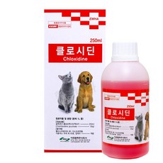 클로시딘-강아지 고양이 소독약 링웜 턱드름 사계절 소독 알파헥시딘, 1개, 250ml