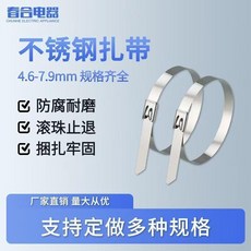 春合電器 304不鏽鋼紮帶 防腐耐磨 捆紮牢固, 1個, 寬10MM,300mm 長30釐米 50根